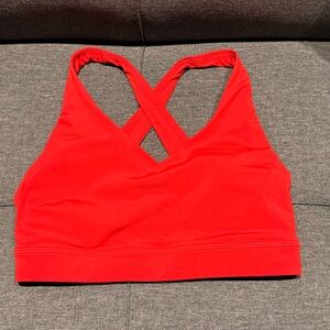 Lululemon Athletica Vibrant Red Cross-Back Sports Bra